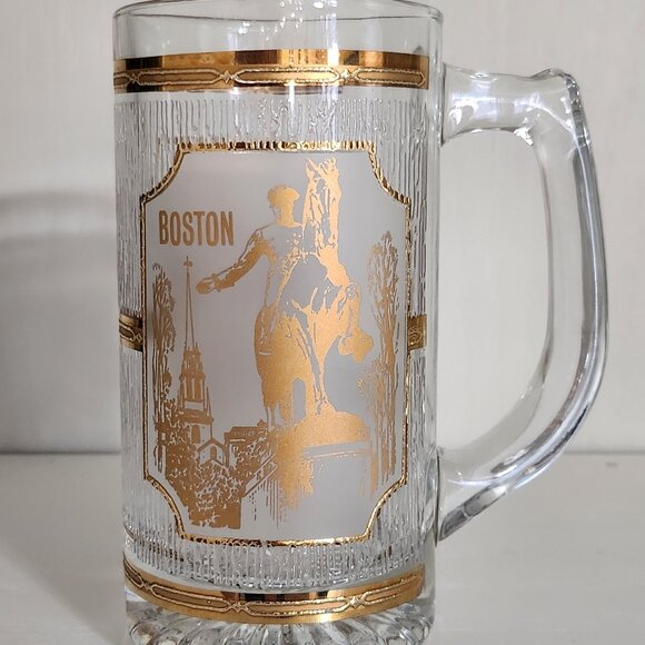Rare Find Collectible Culver Vintage Boston MA 22 Karat Gold Beer Stein - Picture 1 of 9